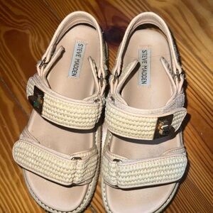 Steve Madden Tan Woven Sandals